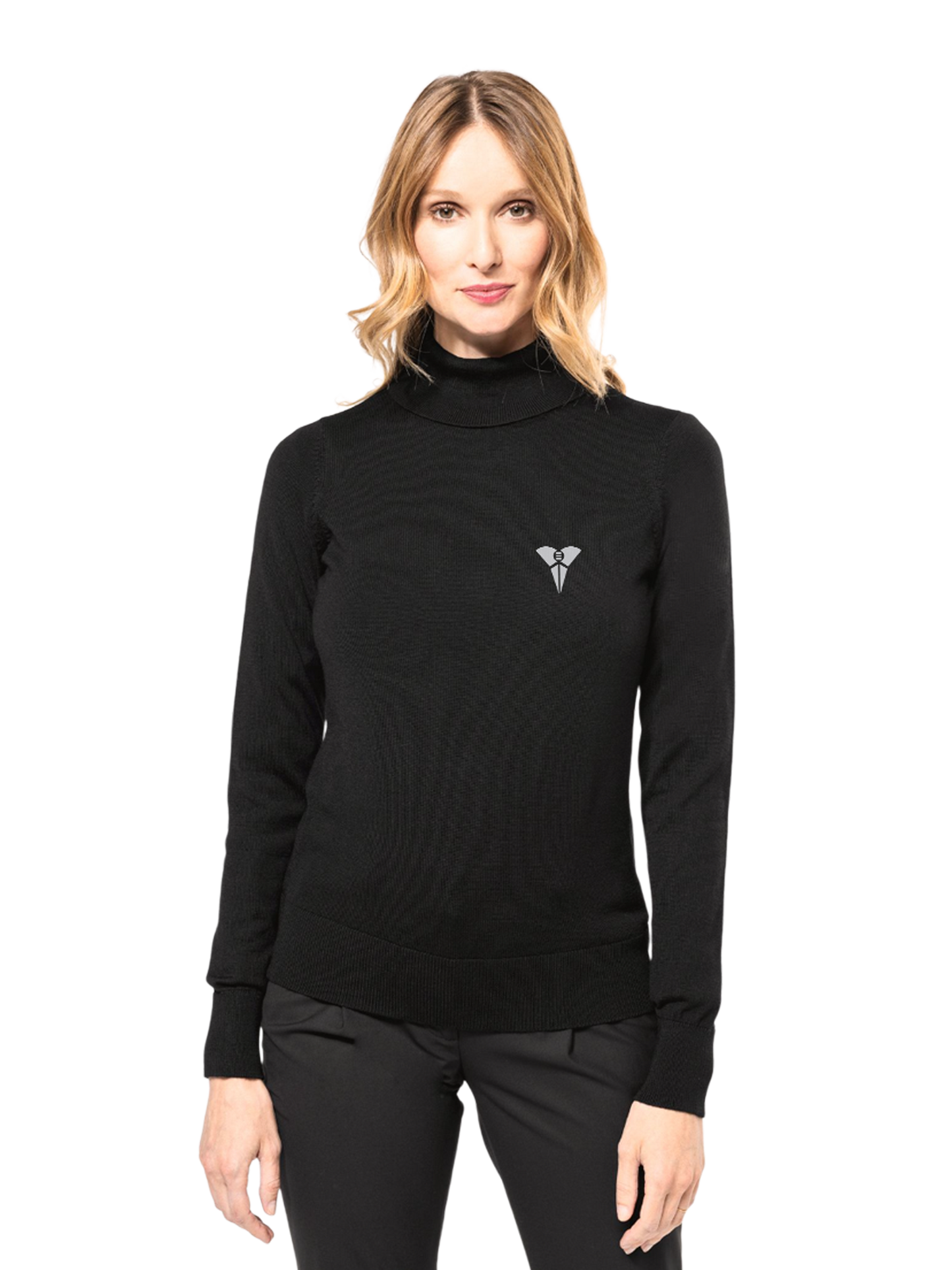 Turtleneck Sweater with Fleece Interior