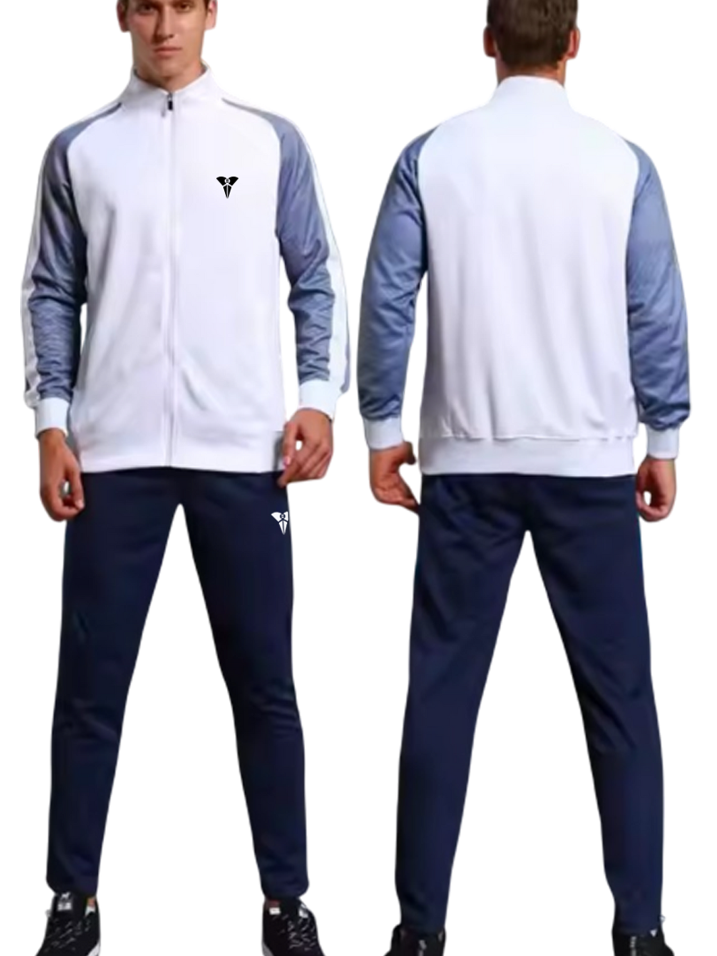 Ensemble de survêtement blanc/bleu